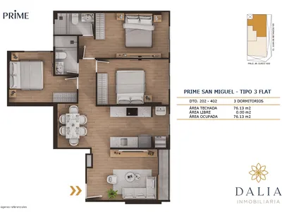 Modelo 3 · Pisos 2 y 3