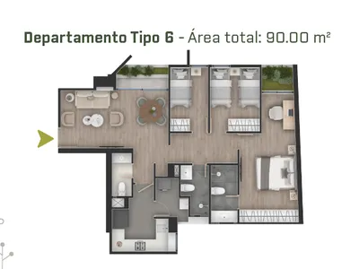 Modelo TIPO 06 · Pisos 3, 4, 5, 7, 8