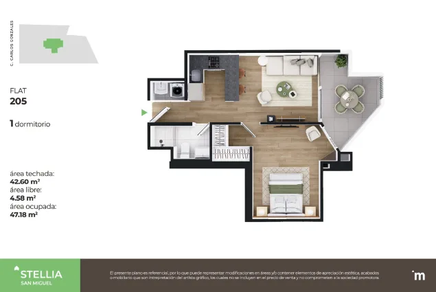 Modelo Flat 205