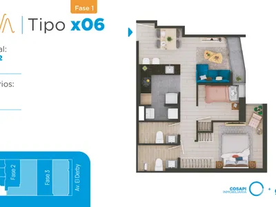 Modelo Departamento tipo X06 · Pisos 8 y 14