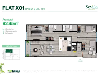 Modelo X01 · Pisos 2 al 10