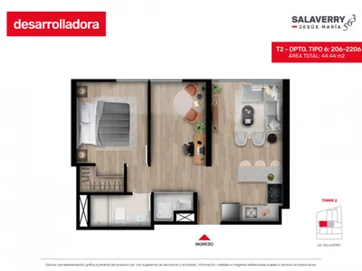 Modelo 6 · Pisos 2 al 22