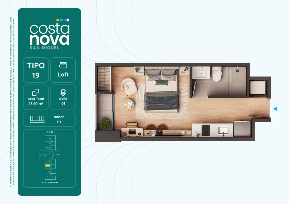 Modelo 19 · Pisos 1 y 20
