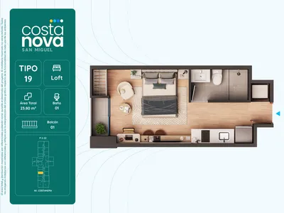 Modelo 19 · Pisos 1 y 20