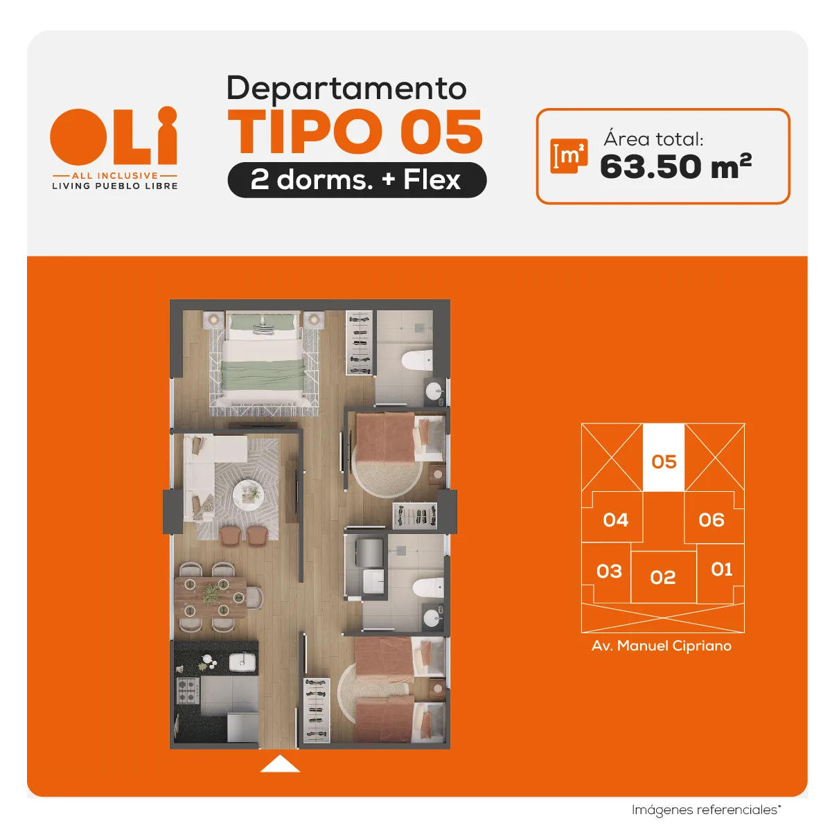 Modelo X-05 · Pisos 4 al 20