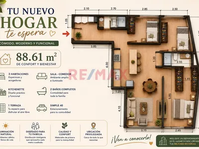¡Tu Nuevo Hogar En Casuarinas Sur! 88.61 M² | 3 Dormitorios | Terraza | Cochera | Preventa Exclusiva