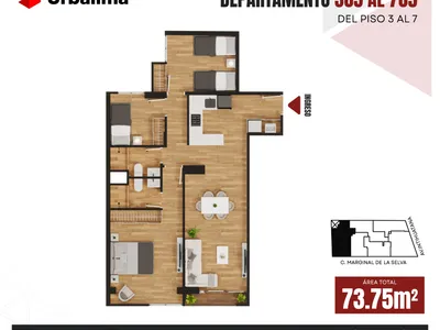 Modelo X05 · Pisos 3, 5, 7