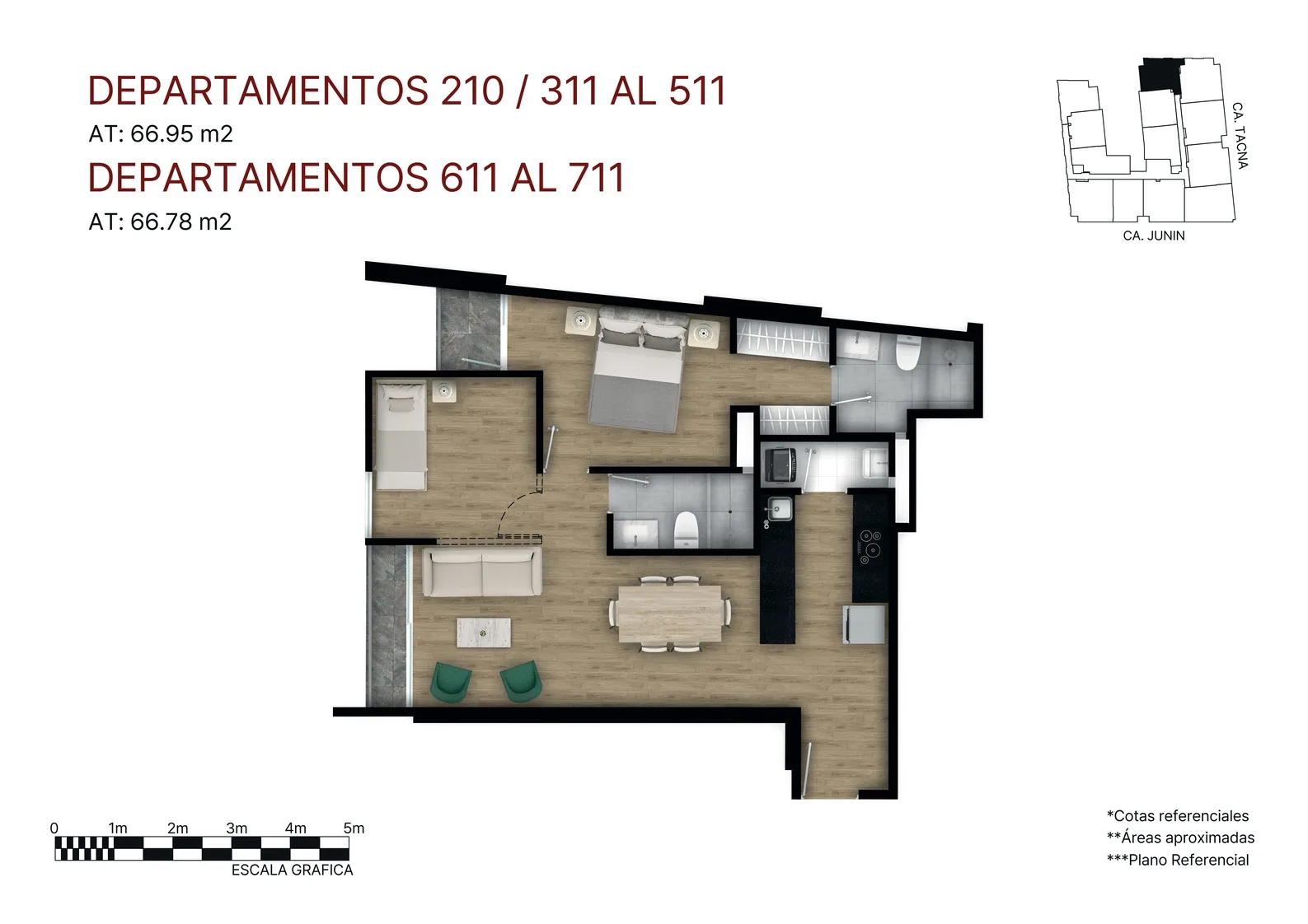 Modelo X11 FLEX · Pisos 2 al 7