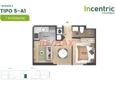 Proyecto Incentric San Miguel- Dpto. 1 Dormitorio