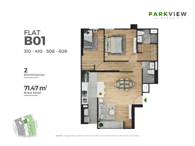 Modelo B 01 · Pisos 3, 4, 5, 6