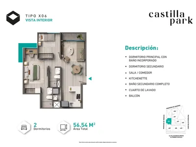 Modelo Tipo X06 · Pisos 6 al 22