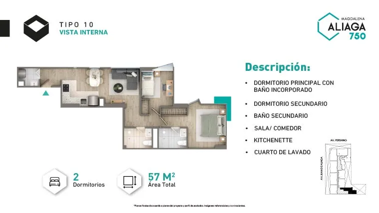 Modelo Tipo 10 · Pisos 21, 22, 25