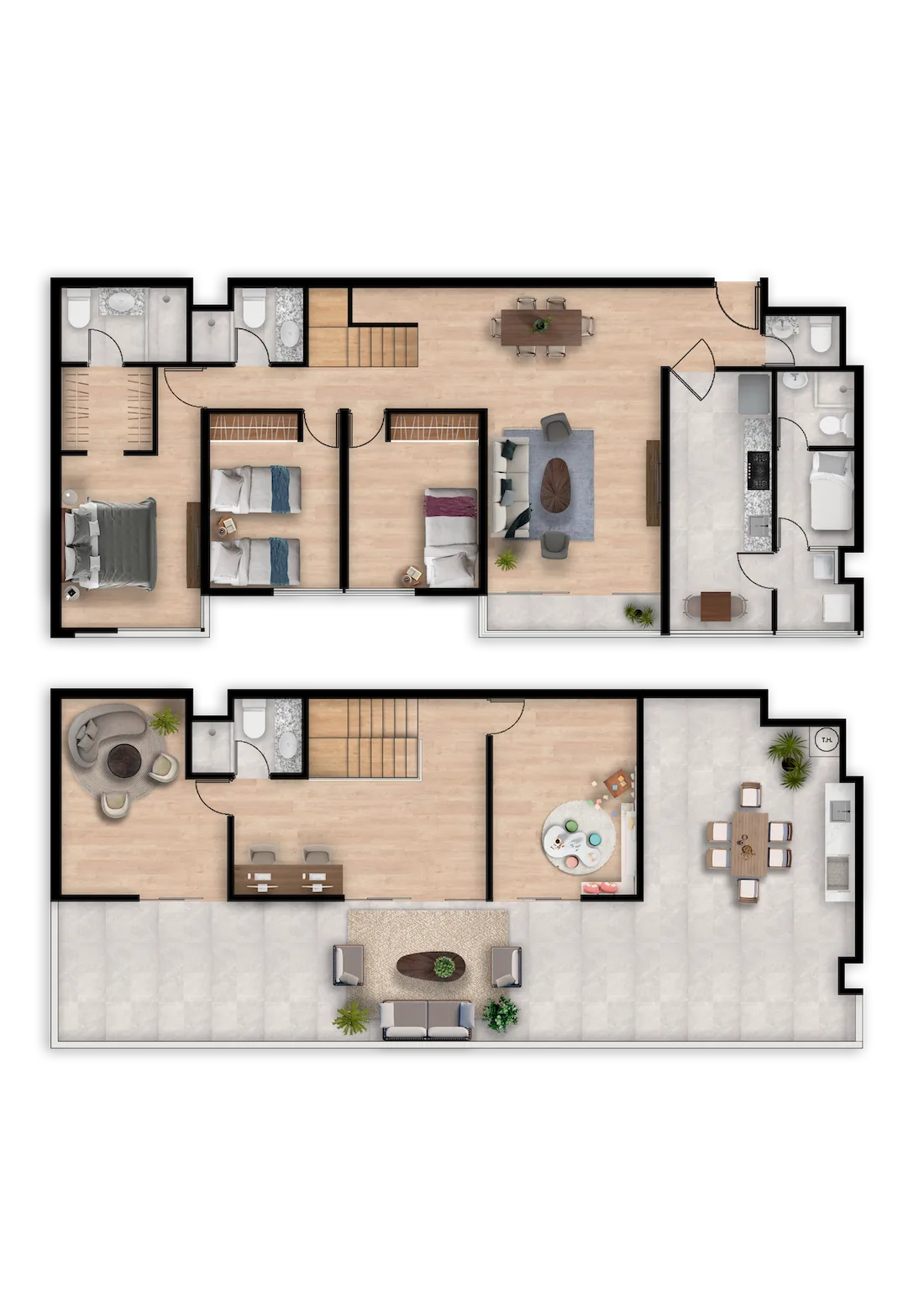 Modelo DUPLEX TIPO 2 · Pisos 3 y 5