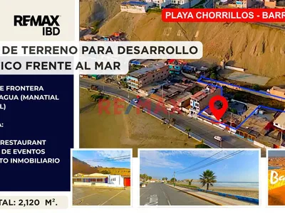 Venta De Terreno Para Desarrollo Turistico En Barranca Playa Chorrillos