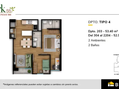 Modelo TIPO 4 · Pisos 2, 3, 4, 5, 6