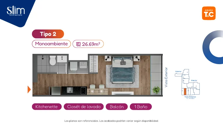 Modelo Tipo 2 · Pisos 3 al 23