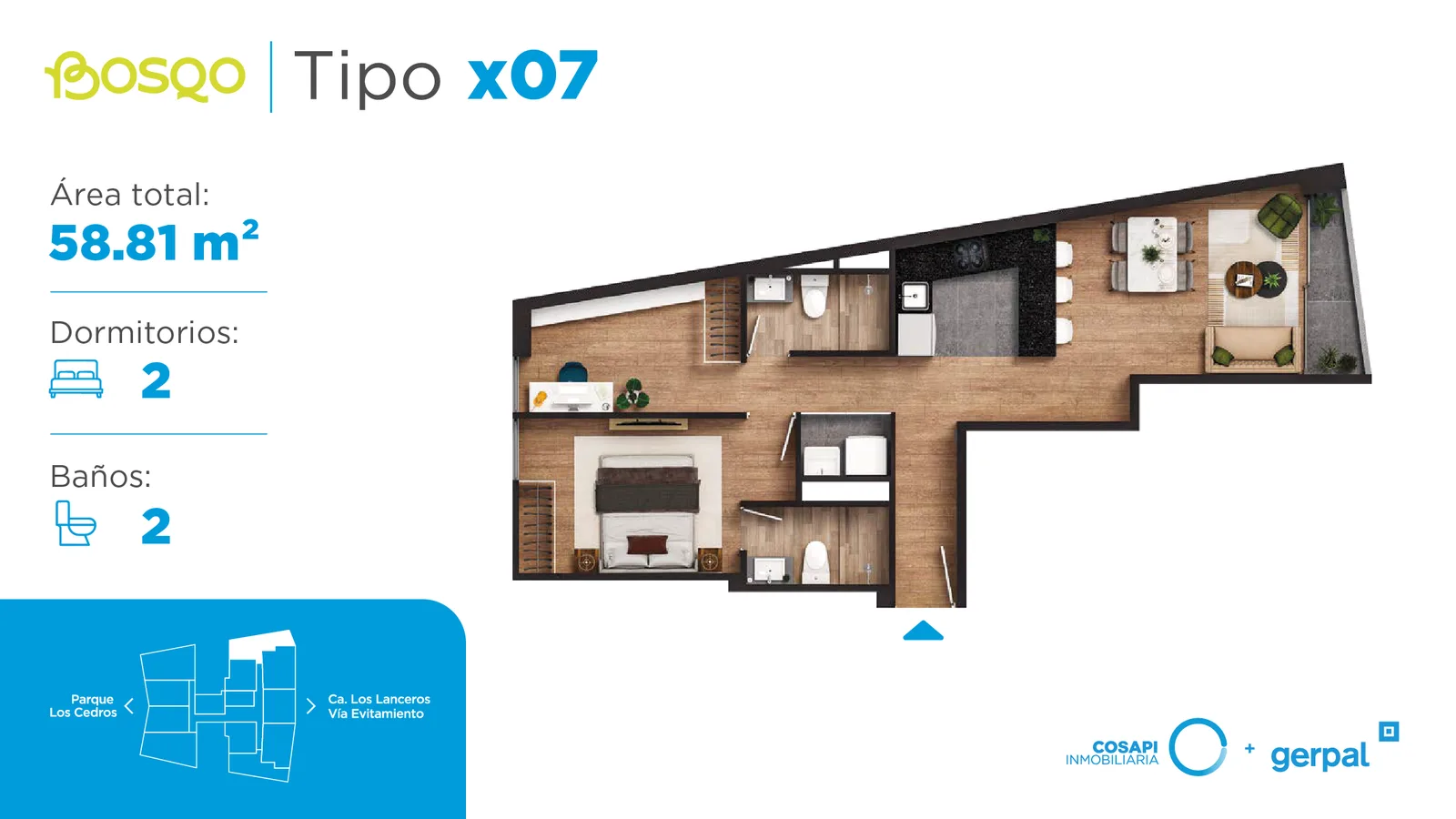 Modelo X07 · Pisos 2, 9, 10, 11