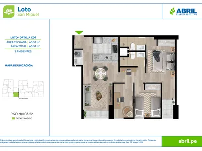 Modelo LOT-1-X09 · Pisos 4 al 22