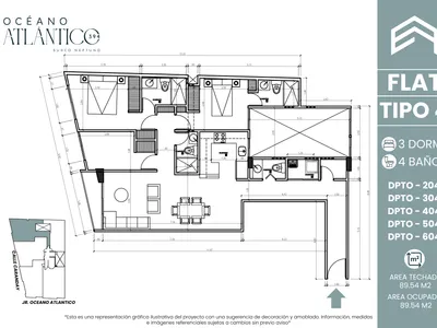 Modelo TIPO 4 · Pisos 2, 3, 4, 5, 6