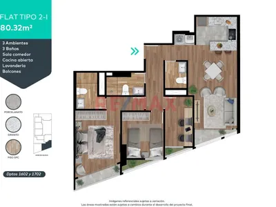 Venta Departamento Flat Magdalena