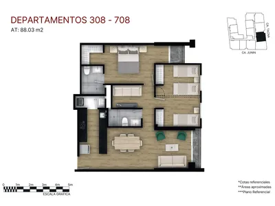 Modelo X08 FLEX · Pisos 4, 5, 6, 7