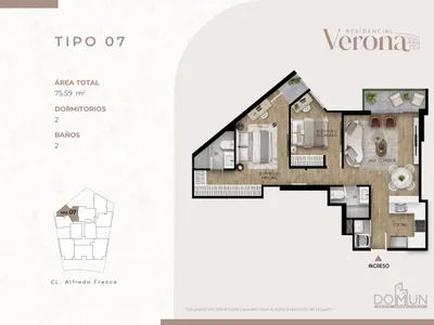 Modelo TIPO 7 · Pisos 2, 3, 5, 6