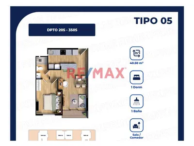 Departamento En Surquillo 1 Dormitorio 40.5 M²