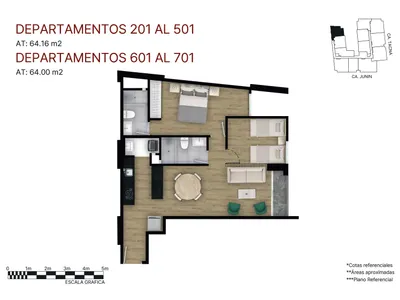 Modelo X01 FLEX · Pisos 2 al 7