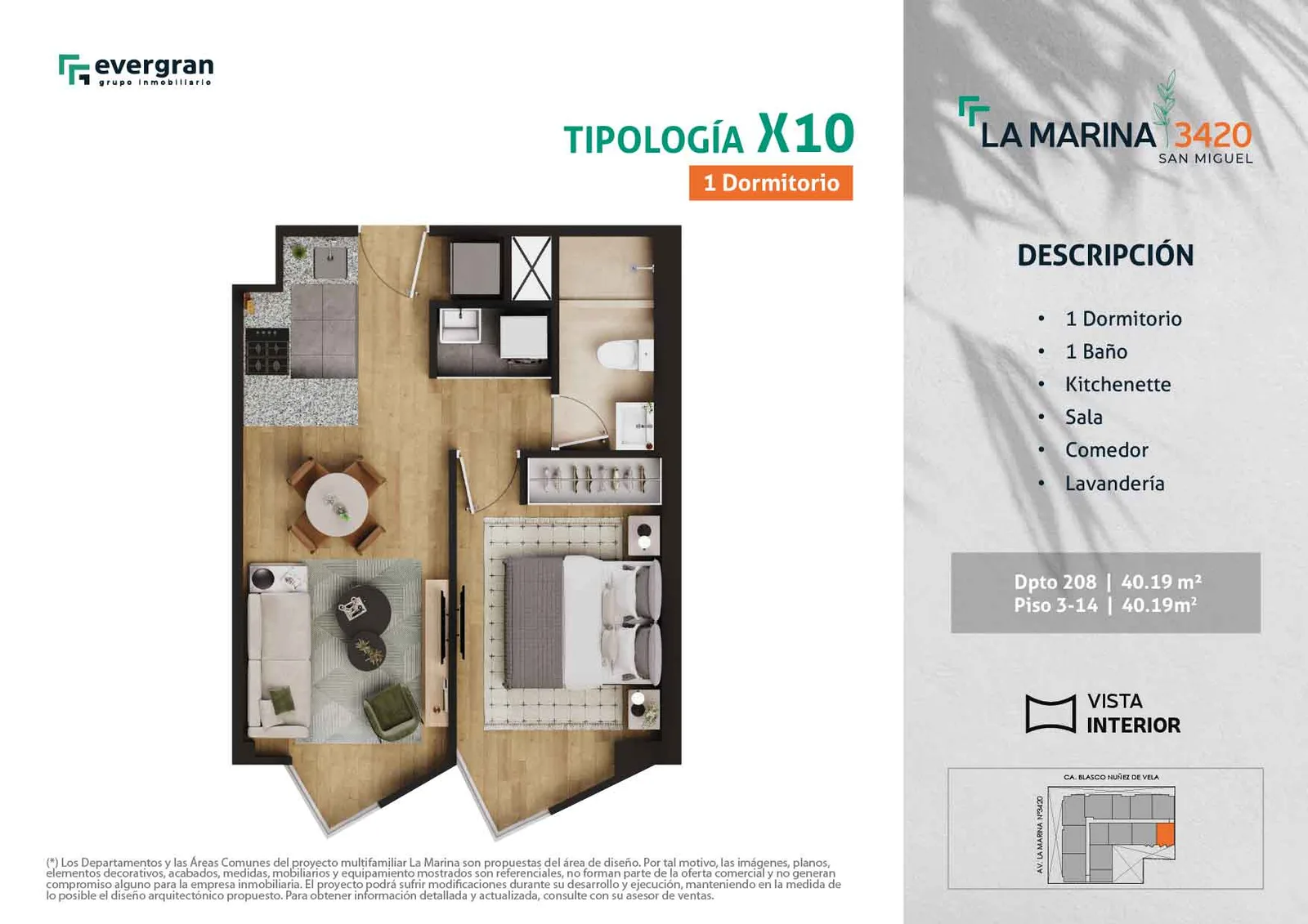 Modelo Tipo 10 · Pisos 2 al 14