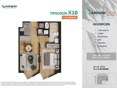 Modelo Tipo 10 · Pisos 2 al 14