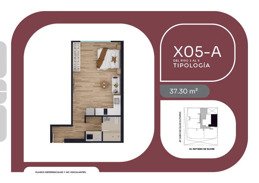 Modelo X05-A · Pisos 2, 3, 4, 5