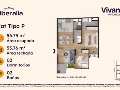 Modelo TIPO P · Pisos 2, 4, 6