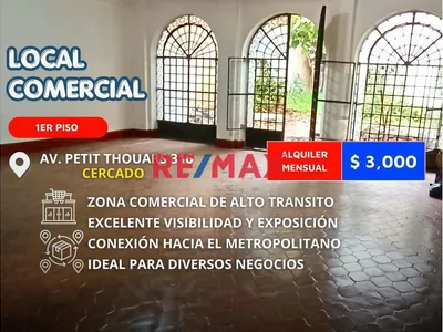Alquiler De Local Comercial En Av. Petit Thouars Cda 3 - Piso 1
