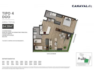 Modelo Tipo 4 · Pisos 22 y 23