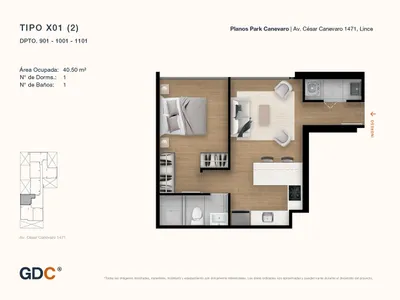 Modelo X01 (2) · Pisos 9 y 11