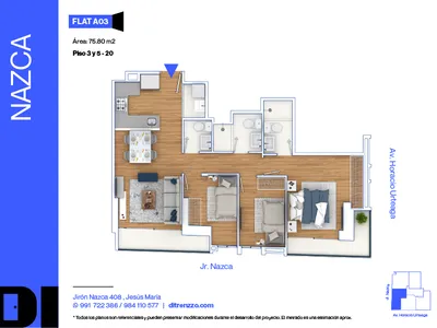 Modelo A03 · Pisos 15, 17, 18, 19, 20