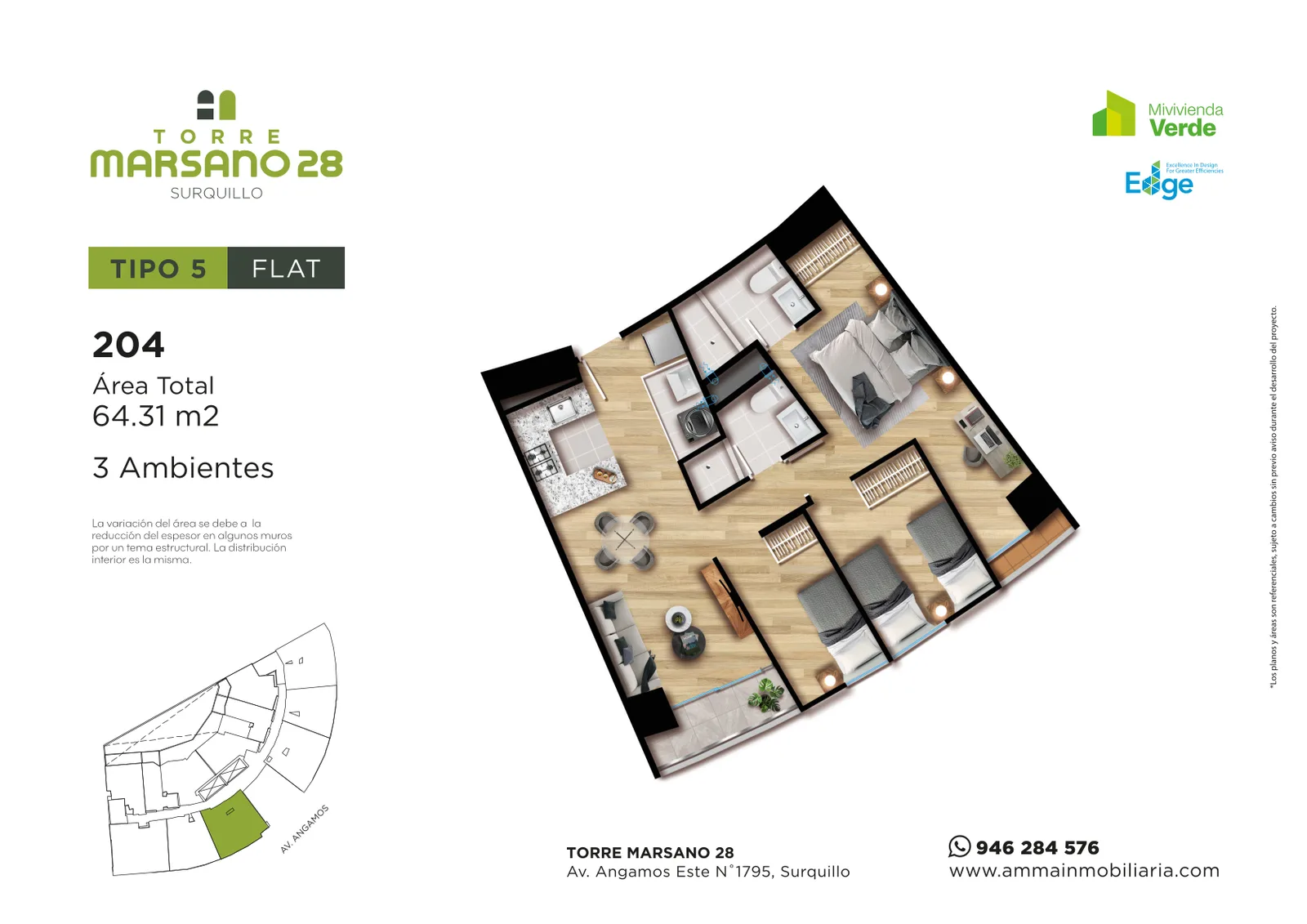 Modelo 4 · Pisos 3 al 28