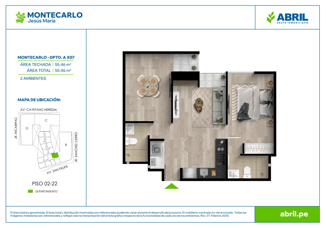 Modelo MC-1-X07 · Pisos 3 al 17