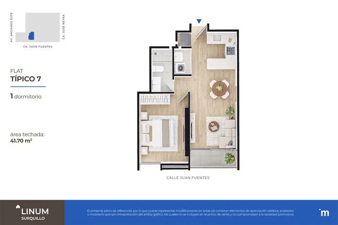 Modelo FLAT TÍPICO 7 · Pisos 2 al 23