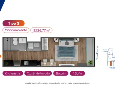 Modelo Tipo 3 · Pisos 4 al 23