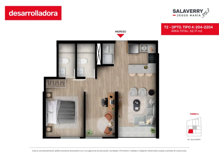 Modelo 4 · Pisos 4 al 21