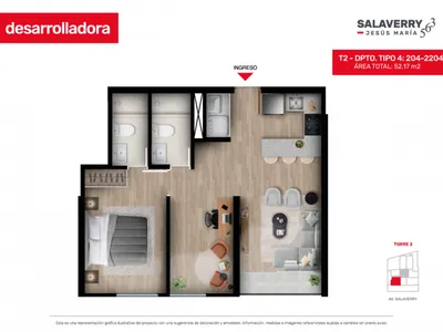 Modelo 4 · Pisos 4 al 21