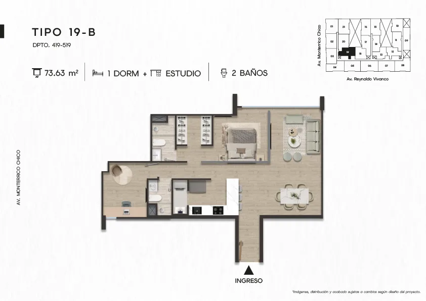 Modelo TIPO 19-B · Pisos 4 y 5