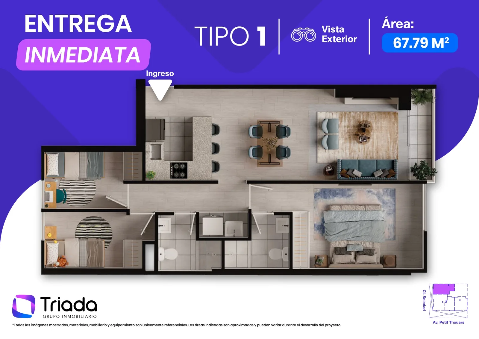Modelo TIPO 1 · Pisos 7, 8, 10, 11