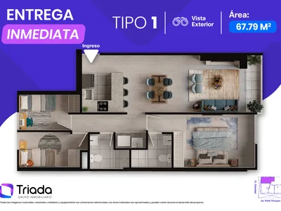 Modelo TIPO 1 · Pisos 7, 8, 10, 11