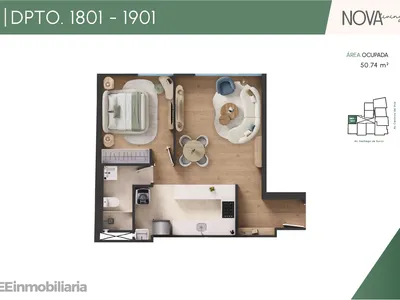Modelo Dpto. 1801-1901 · Pisos 18 y 19