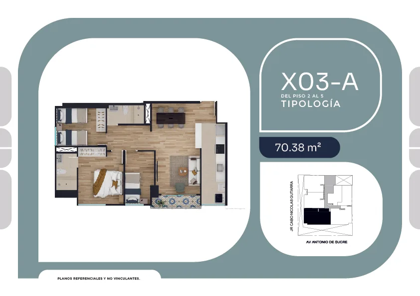 Modelo X03 · Pisos 2 al 16