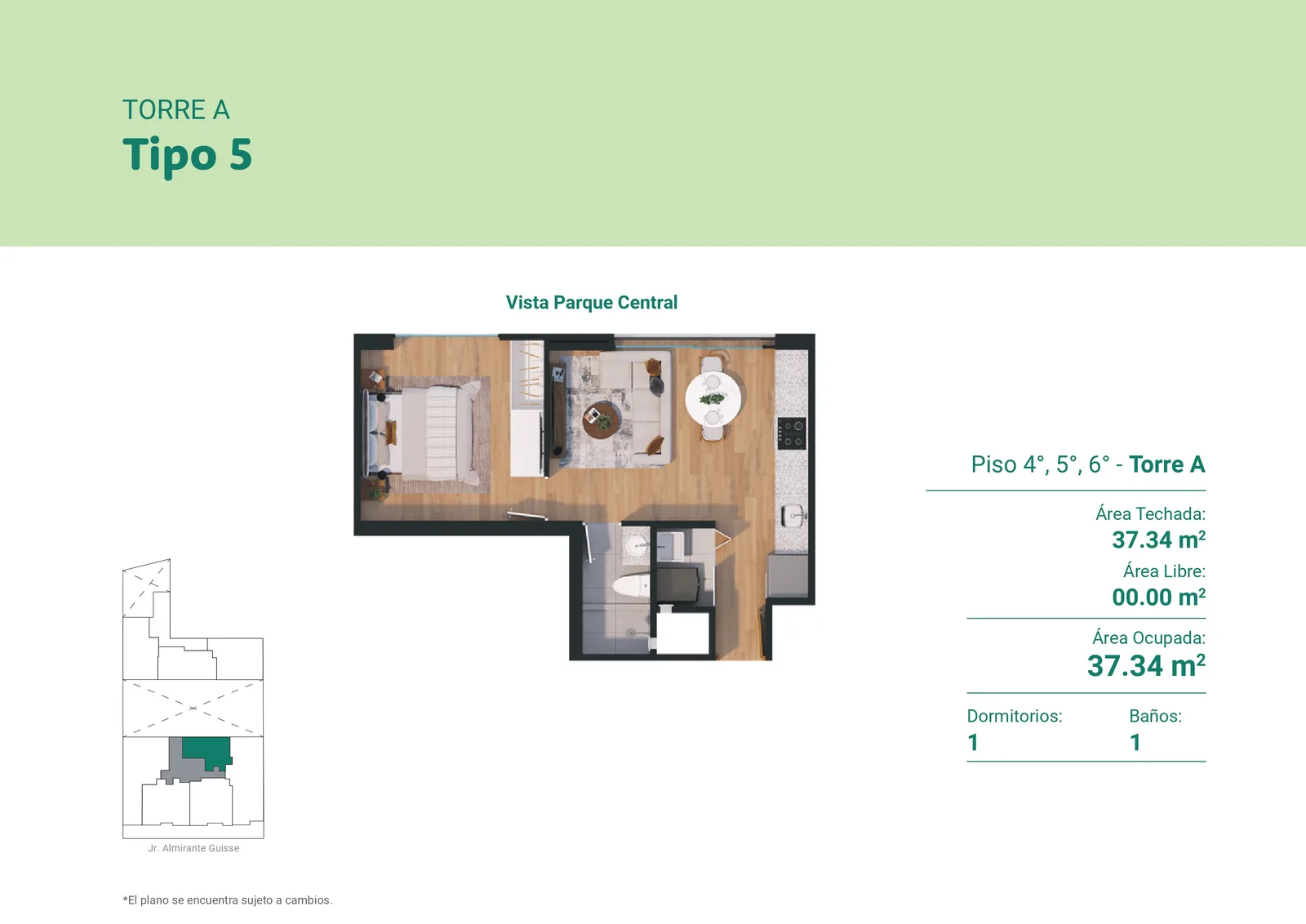 Modelo TIPO 5 · Pisos 6 y 11