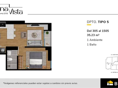 Modelo TIPO 5 · Pisos 3, 6, 7, 8, 9