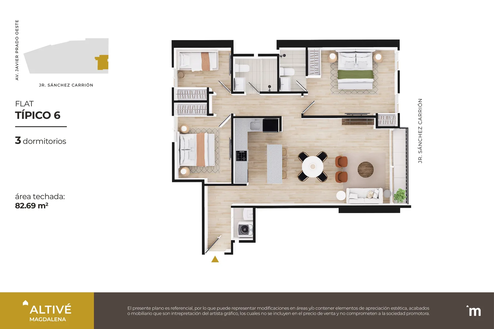 Modelo Flat Típico 06 · Pisos 10, 11, 12